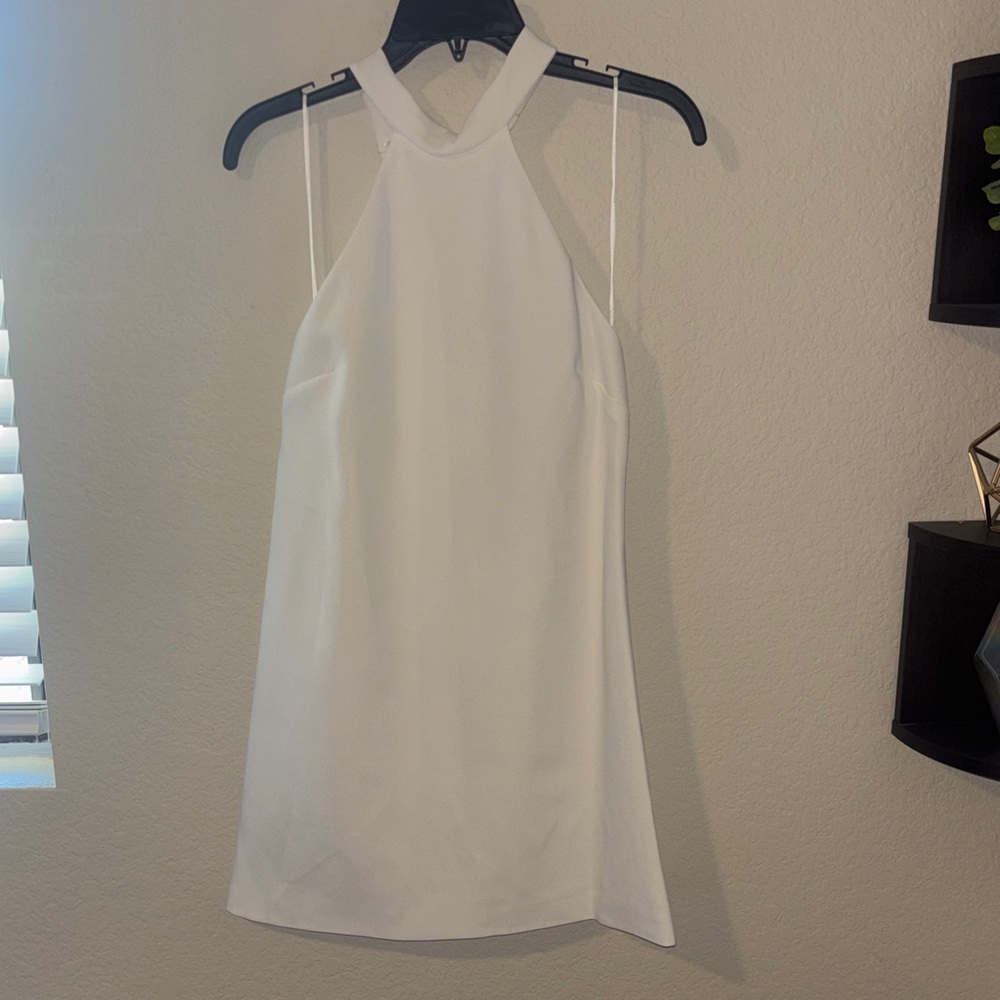 Mango White Halter Dress